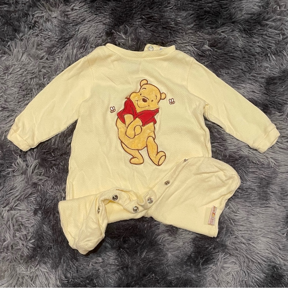 disney baby winnie the pooh yellow footsie